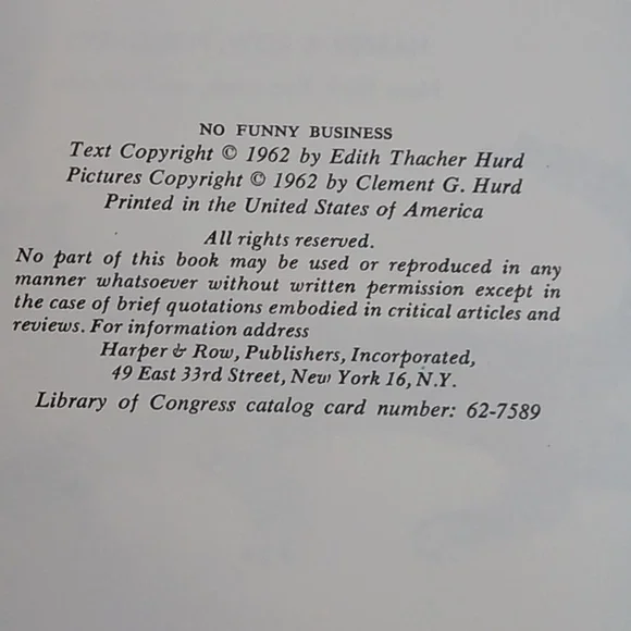 No Funny Business I Can Read Vintage Children's Picture Book Hurd - Picture 5 of 6